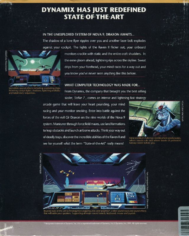 Back Cover for Nova 9: The Return of Gir Draxon (DOS) (International dual-media release)