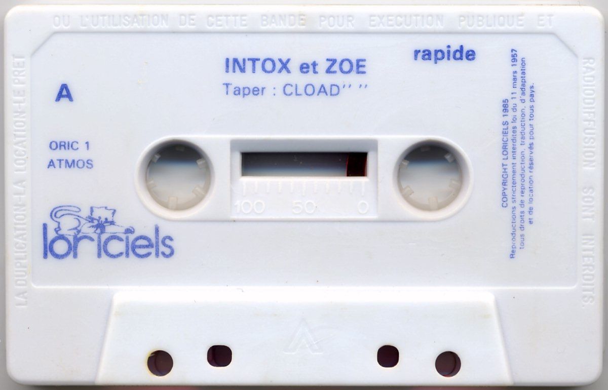 Media for Intox et Zoé (Oric): Side A