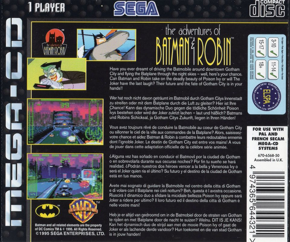 The Adventures of Batman & Robin cover or packaging material - MobyGames