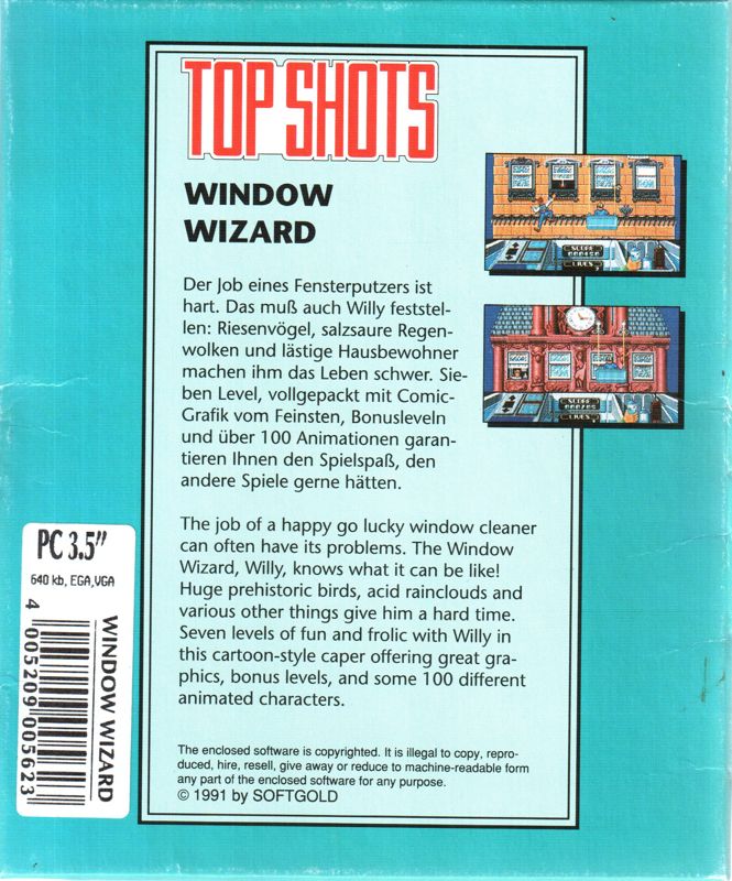 Back Cover for Window Wizard (DOS)