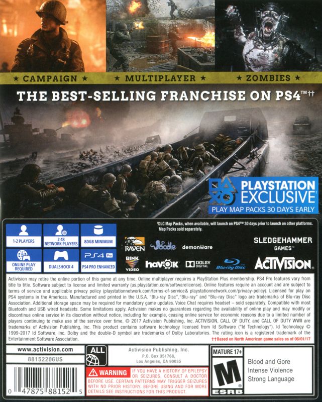 Call of Duty: WWII cover or packaging material - MobyGames