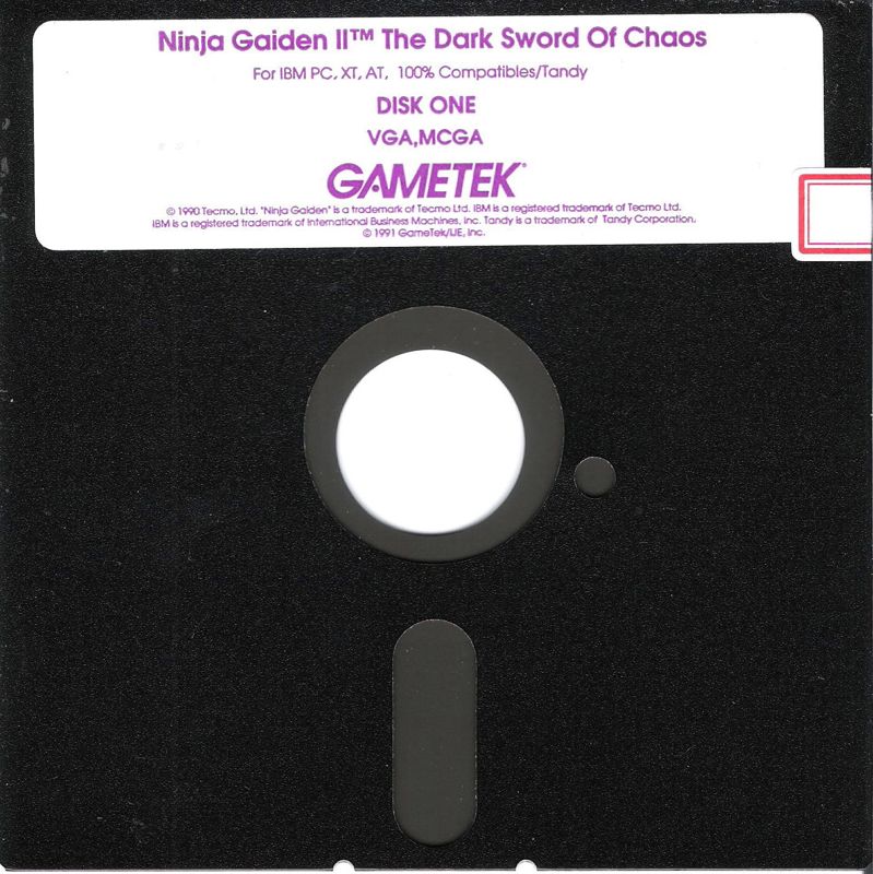 Media for Ninja Gaiden II: The Dark Sword of Chaos (DOS) (Dual Media Release): MCGA/VGA Disk 1/2