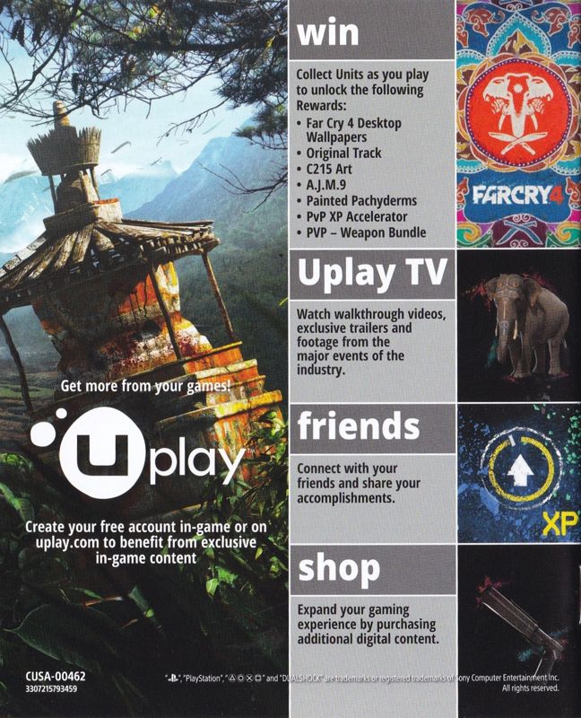 Manual for Far Cry 4 (PlayStation 4): Back