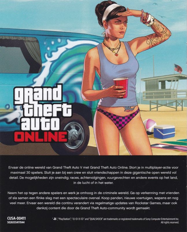 Manual for Grand Theft Auto V (PlayStation 4): Back