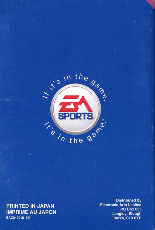 Manual for NASCAR 99 (Nintendo 64): Back