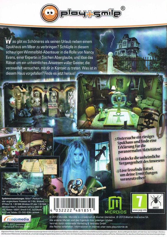 Back Cover for Haunted House Mysteries (Windows)