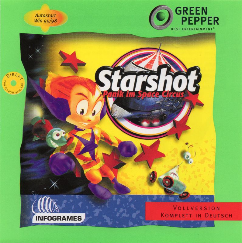 Front Cover for Starshot: Space Circus Fever (Windows) (Green Pepper release (#78))