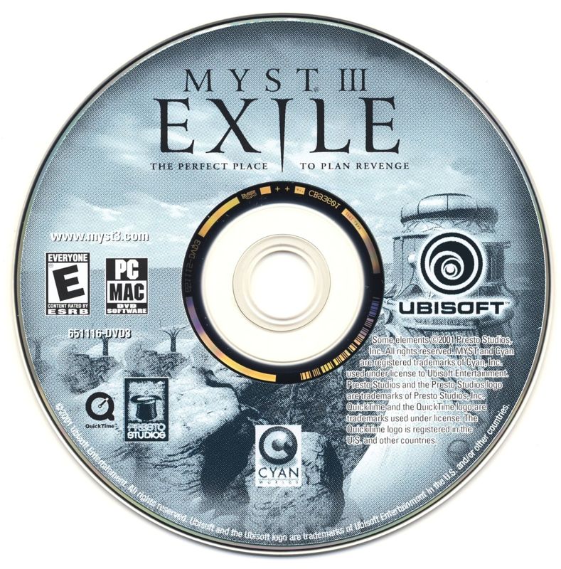 Media for Myst IV: Revelation (Limited Edition) (Macintosh and Windows): Disc 3 - Exile