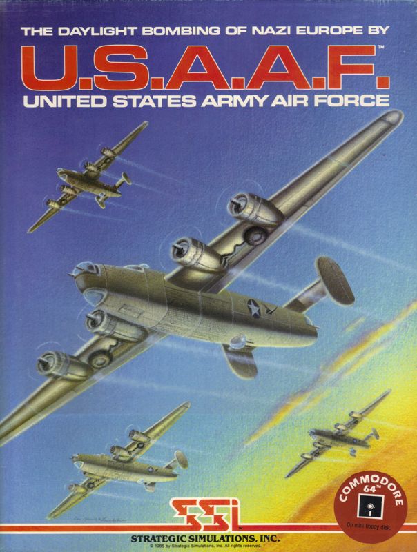 Front Cover for U.S.A.A.F. - United States Army Air Force (Commodore 64)