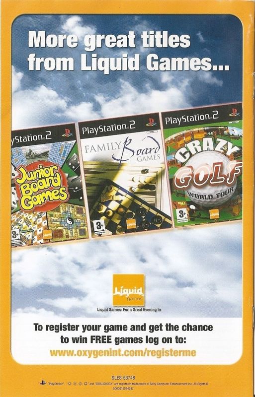 Manual for Quest for Sleeping Beauty (PlayStation 2): Back