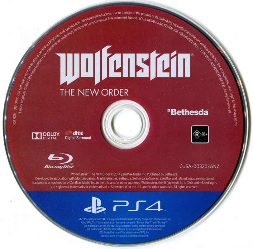 Media for Wolfenstein: The New Order (PlayStation 4)