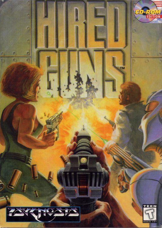 Front Cover for Hired Guns (DOS) (CD-ROM Edition)