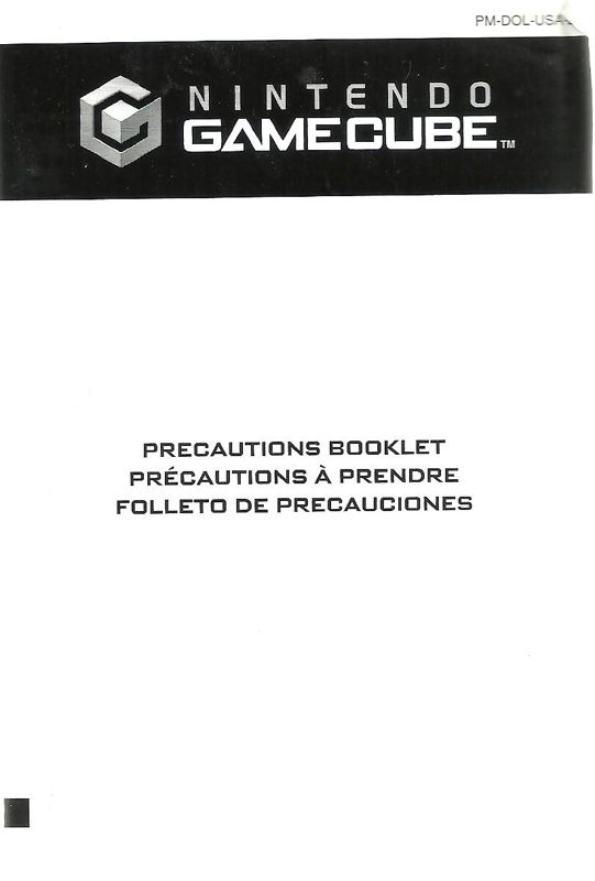 Extras for Egg Mania (GameCube): Precautions Booklet - Front