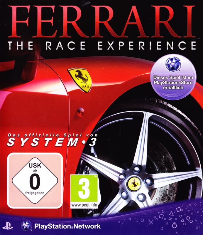 Front Cover for Ferrari: The Race Experience (PlayStation 3) (contains download code for PSN)