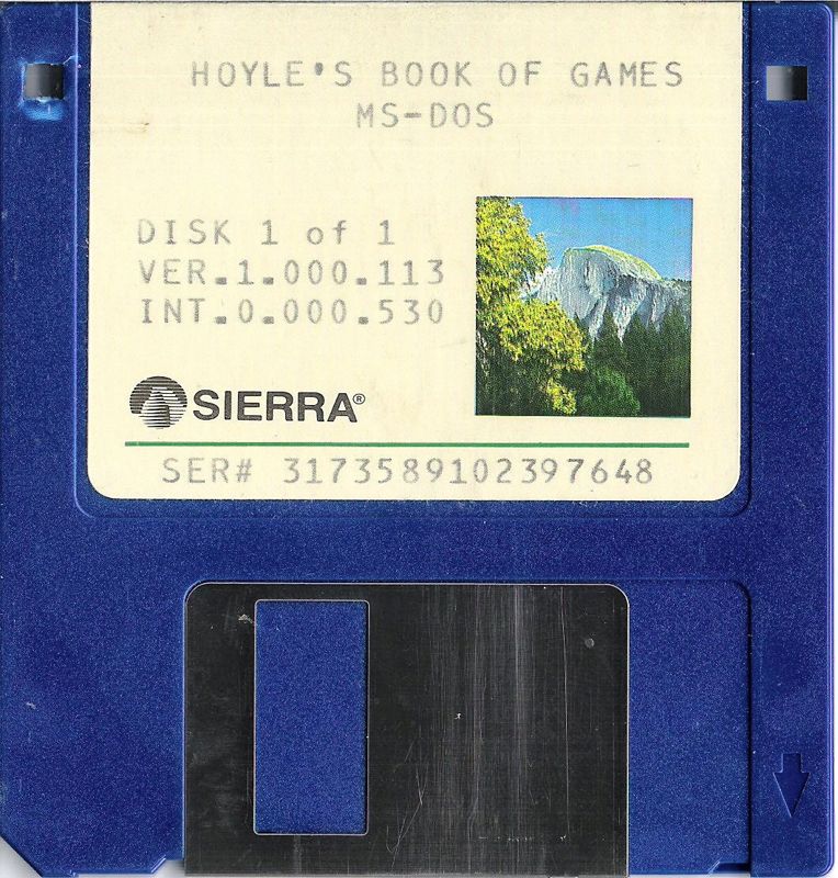 Media for Hoyle: Official Book of Games - Volume 1 (DOS) (Dual Media release (Version 1.000.113)): 3,5'' Disk
