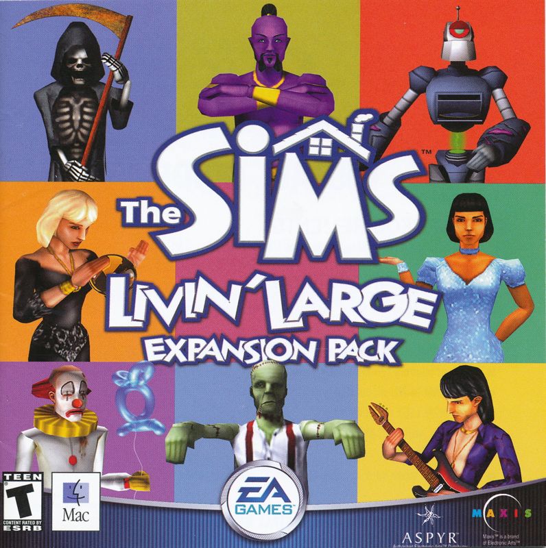 Other for The Sims: Livin' Large (Macintosh): Jewel Case Front