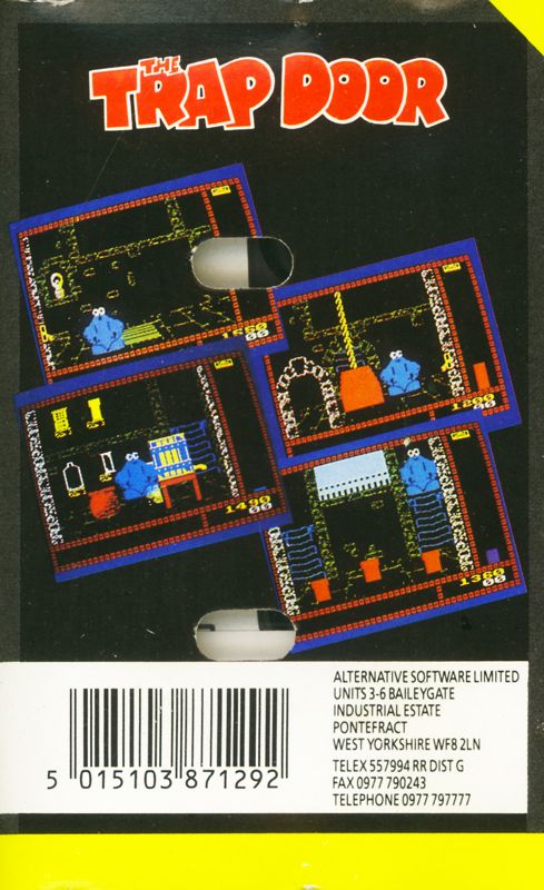 Back Cover for The Trap Door (ZX Spectrum) (Budget re-release (Alternative Software Ltd: 199 Range))