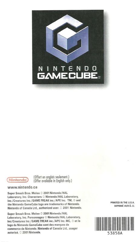 Advertisement for Mario Golf: Toadstool Tour (GameCube) (Player's Choice release): Back