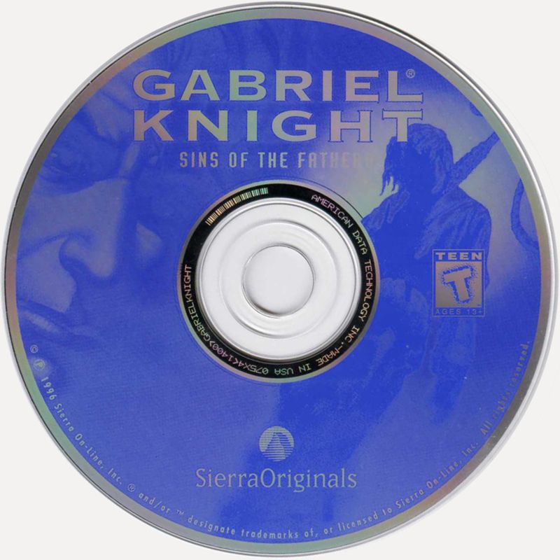 Media for Gabriel Knight: Sins of the Fathers (DOS) (SierraOriginals release)