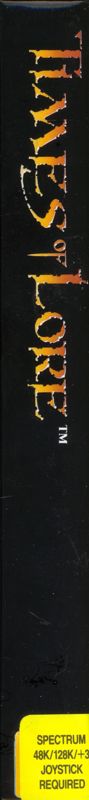 Inside Cover for Times of Lore (ZX Spectrum) (cassette version (48K/128K/+3)): left (from front cover)