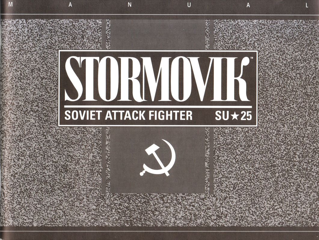 Manual for Stormovik: SU-25 Soviet Attack Fighter (DOS) (5.25" 3 disks release (#3983)): Front (62-page)