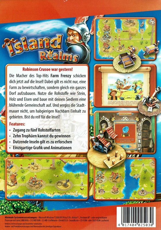 Back Cover for Island Realms (Windows) (Orange River release)