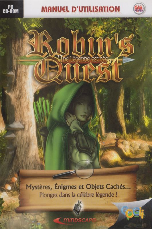 Manual for Robin's Quest: A Legend Born (Windows) ("Casual Fever" release (Mindscape 2010)): Front (8-page)