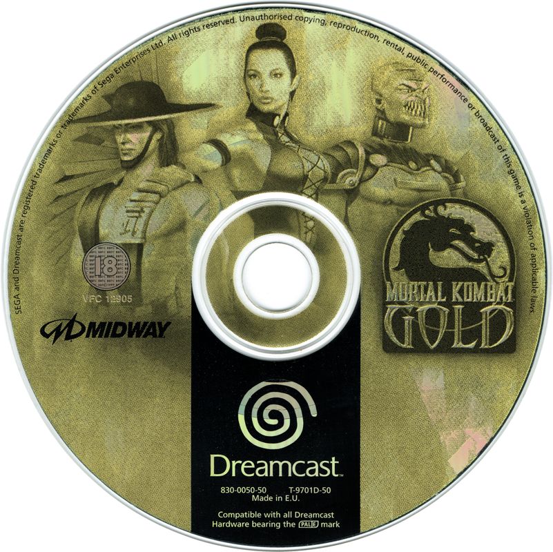 1999 Mortal Kombat Gold Dreamcast Print Ad/Poster Authentic