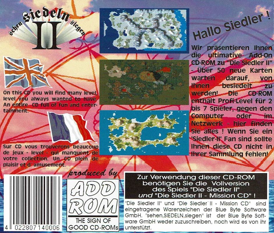 Back Cover for Sehen Siedeln Siegen II (DOS)
