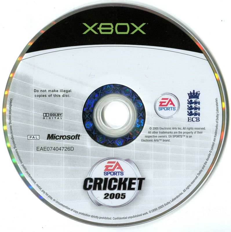 Media for Cricket 2005 (Xbox)