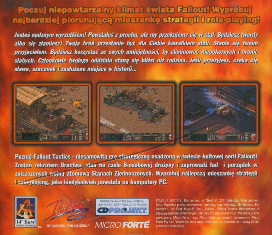 Other for Fallout Tactics: Brotherhood of Steel (Windows): Jewel case - back