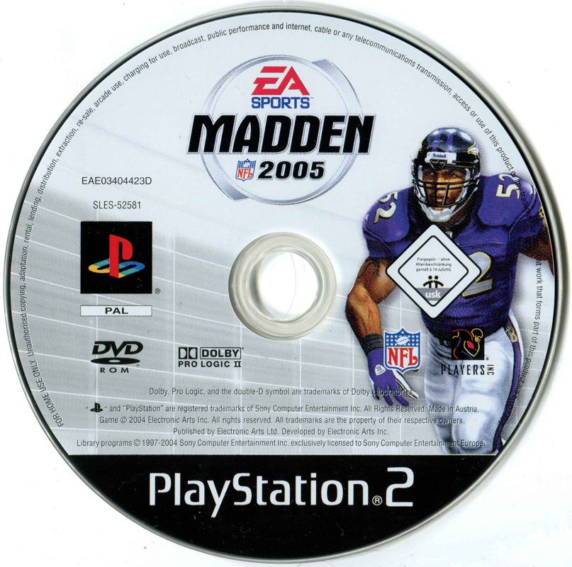 Madden NFL 2005 cover or packaging material - MobyGames