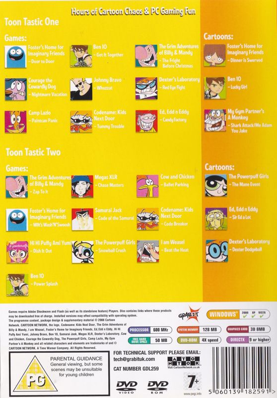 Back Cover for Toon Tastic (Windows)