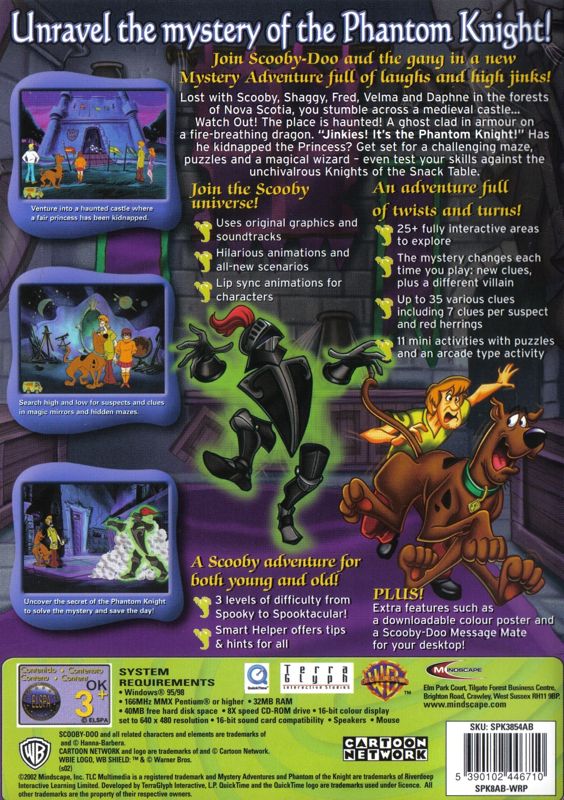 Other for Scooby-Doo!: Double Pack - Two Complete Adventures (Windows): Scooby-Doo!: Phantom of the Knight Keep Case : Back