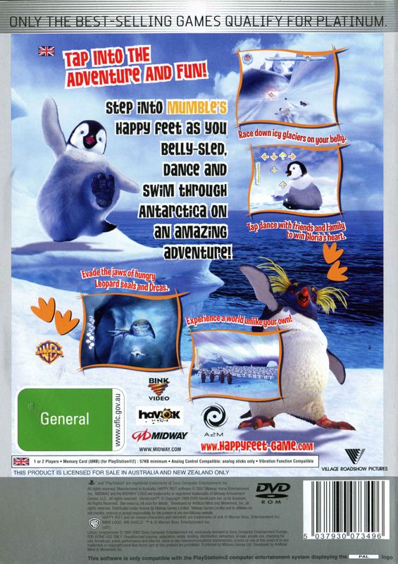 Happy Feet cover or packaging material - MobyGames