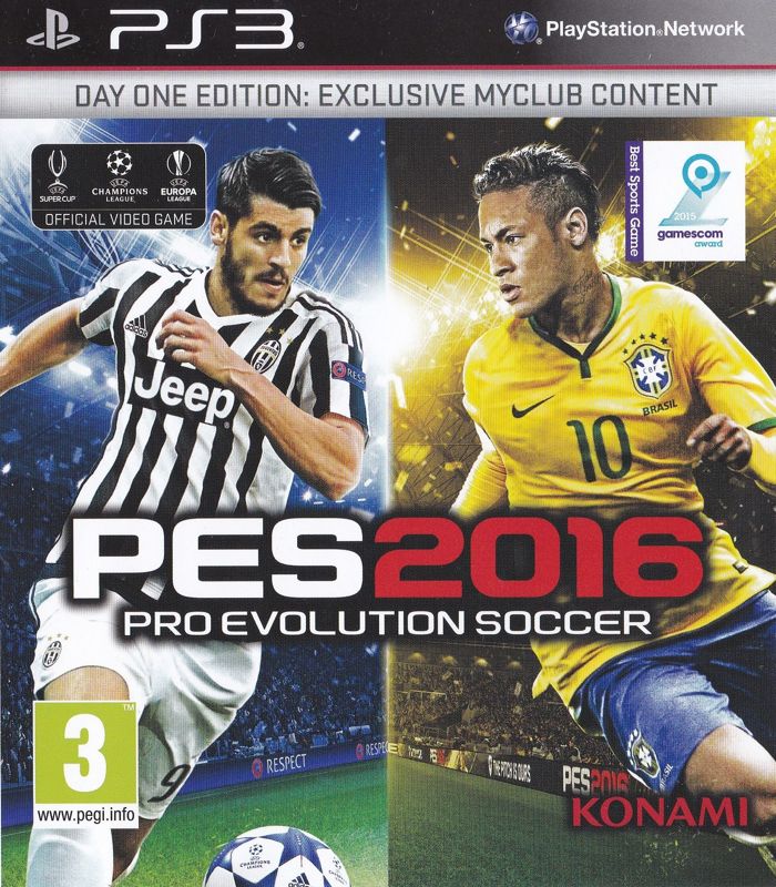 Front Cover for PES 2016: Pro Evolution Soccer (Day One Edition) (PlayStation 3)