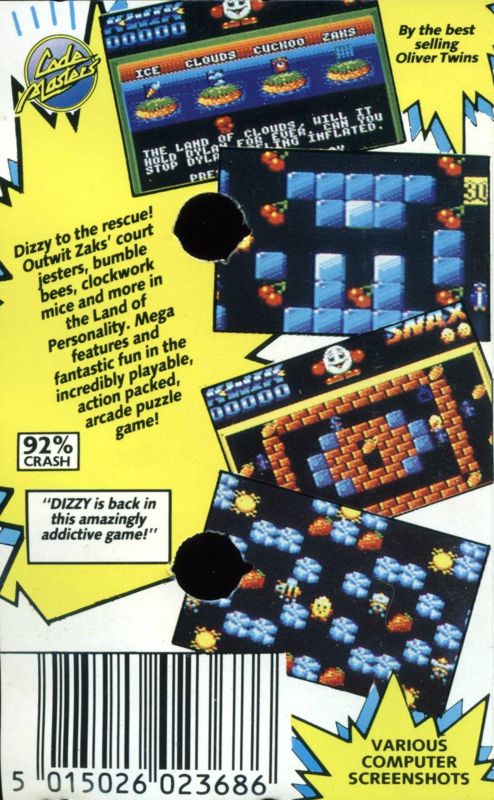 Back Cover for Kwik Snax (ZX Spectrum)