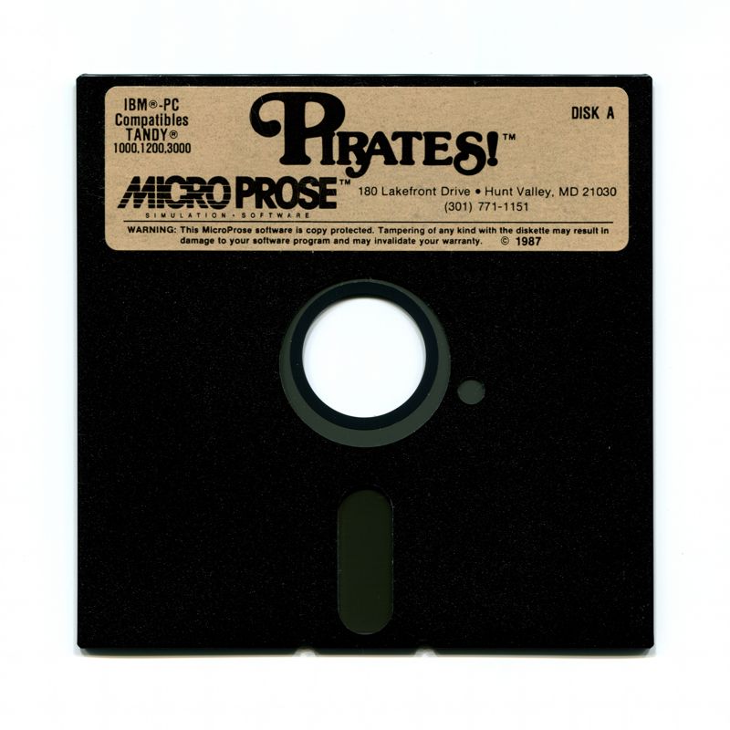 Media for Sid Meier's Pirates! (PC Booter) (Dual Media Release (Version 432.02)): 5.25'' Disk A