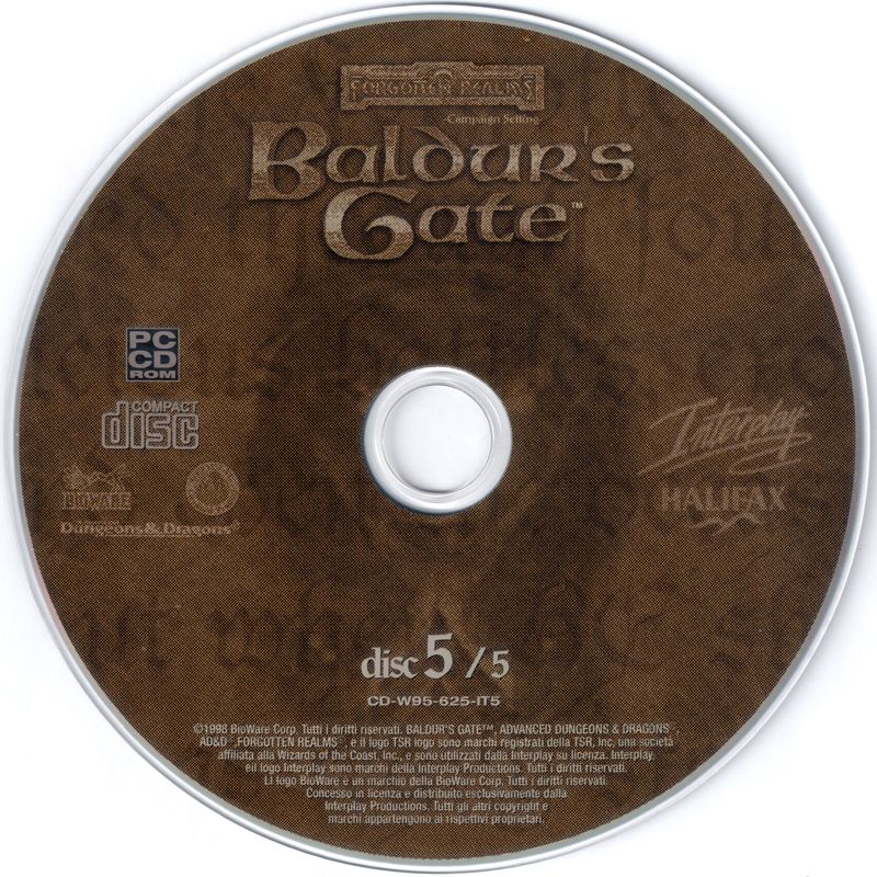 Media for Baldur's Gate: The Original Saga (Windows): Baldur's Gate - Disc 5