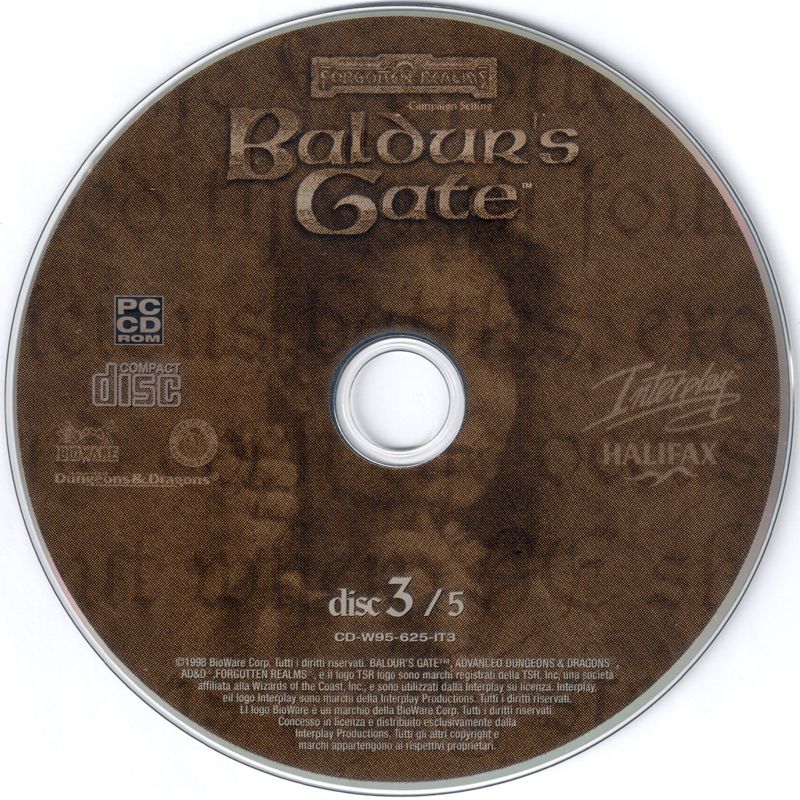 Media for Baldur's Gate: The Original Saga (Windows): Baldur's Gate - Disc 3