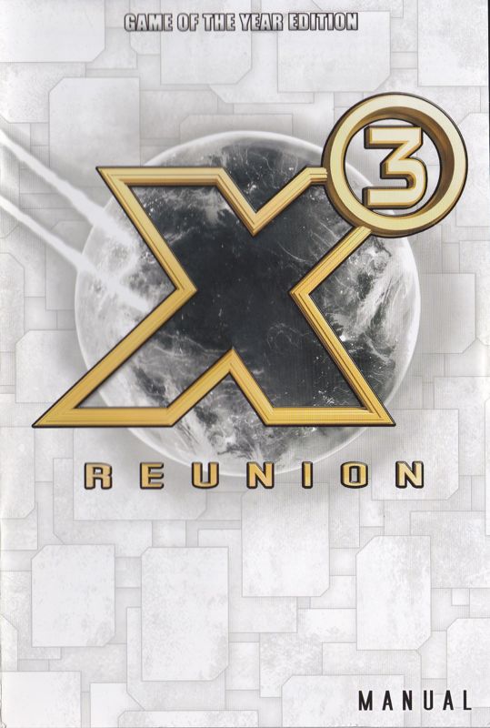 Manual for X³: Reunion - Game of the Year Edition (Windows): Front