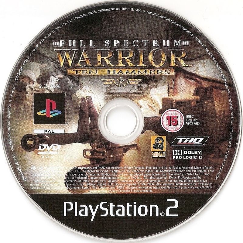 Media for Full Spectrum Warrior: Ten Hammers (PlayStation 2)