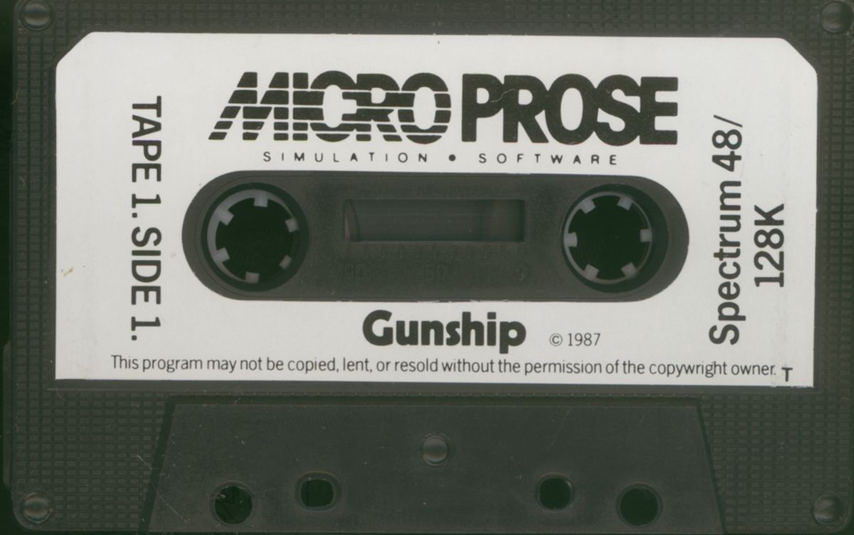 Media for Gunship (ZX Spectrum): Tape 1