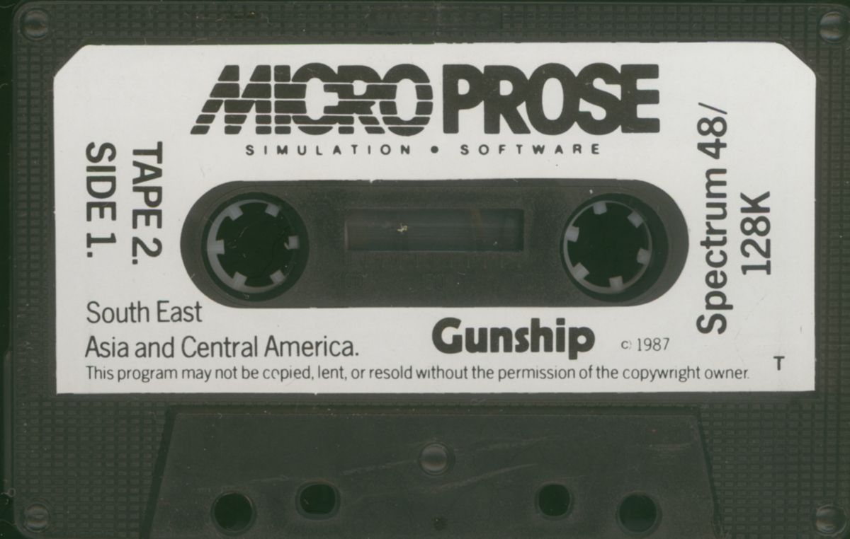 Media for Gunship (ZX Spectrum): Tape 2