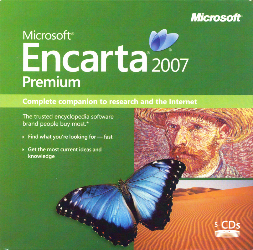 Microsoft Encarta (Included game) cover or packaging material - MobyGames