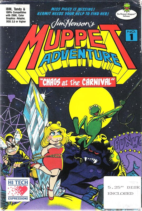 Front Cover for Jim Henson's Muppet Adventure No. 1: "Chaos at the Carnival" (DOS)