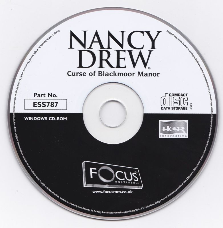 Media for Nancy Drew: Curse of Blackmoor Manor (Windows) (Focus Multimedia release)