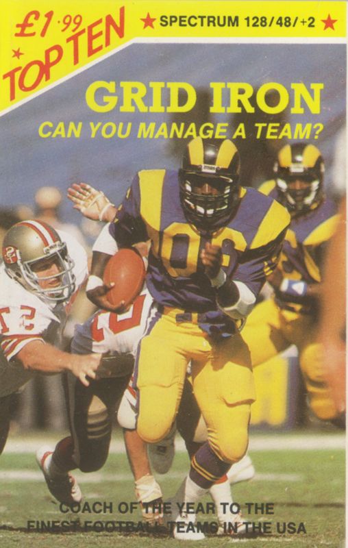 Front Cover for American Football (ZX Spectrum) (Top Ten release)