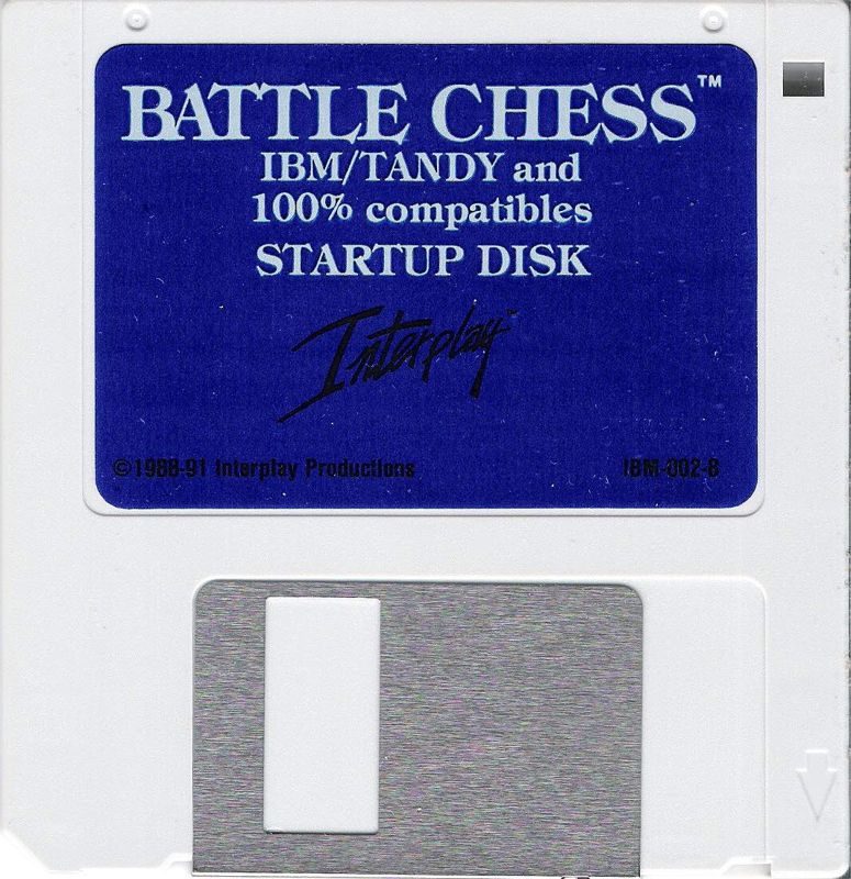 Media for Battle Chess (DOS): 3.5" Disk (1/2) (1 -- Startup Disk / 2 -- Animation Disk)