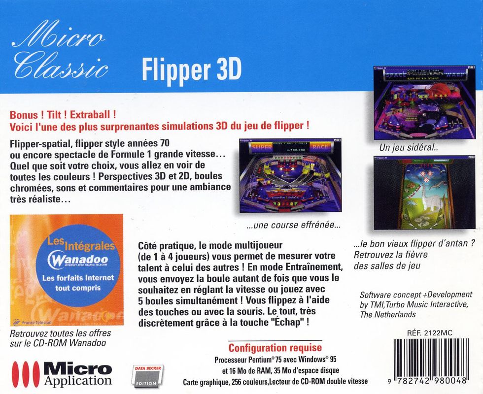 Back Cover for 3D Flipper XXL (Windows) (Micro Classic release)